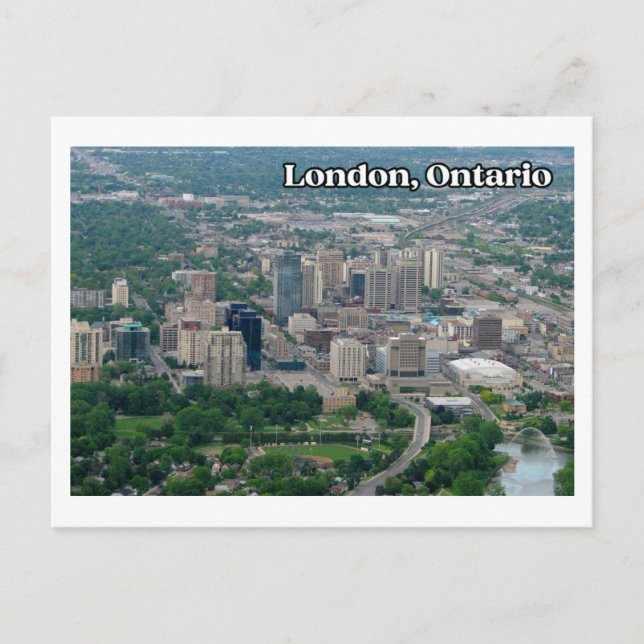 London Ontario Air Downtown View Postkarte (Vorderseite)