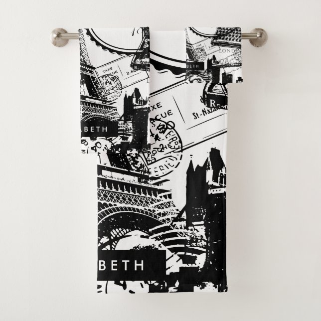 London, Paris Badhandtuch Set (Insitu)