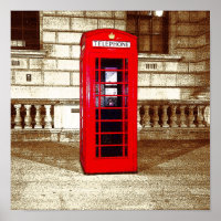 London Phone Box (Poster Edge Effect)