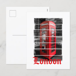 London Phone Box Vintag Souvenir Feiertagspostkarte