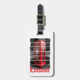 London Phone Box Vintag Souvenir Gepäckanhänger