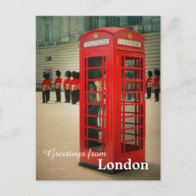 London Phone Cabin Postcard Postkarte (Vorderseite)