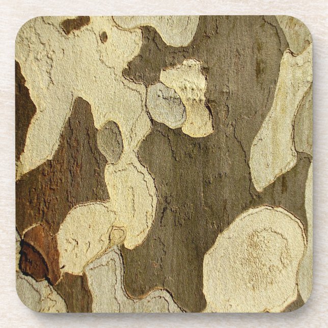 London Plane Tree Bark Dessous de verre en plastiq (Devant)
