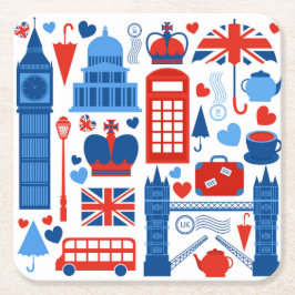 London Pop-Ikonen Untersetzer aus Papier