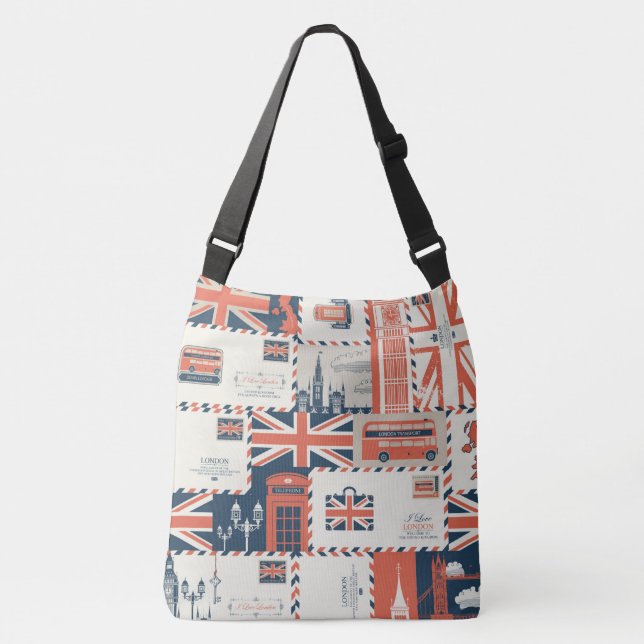 London Post Cross-Body-Bag Tragetaschen Mit Langen Trägern (Vorderseite)