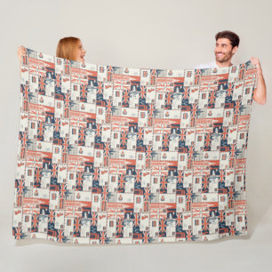 London Post Fleece-Decke Fleecedecke