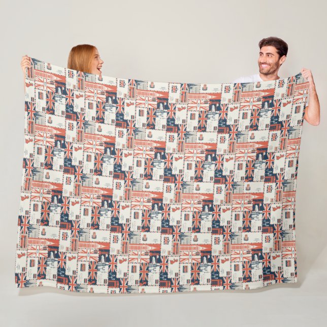 London Post Fleece-Decke Fleecedecke (Beispiel)