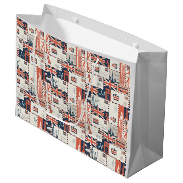London Post Gift Bags Große Geschenktüte (Vorderseite Schrägansicht)