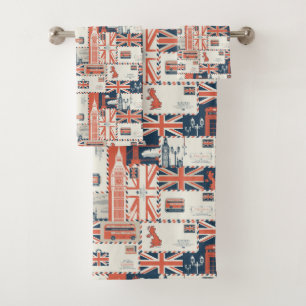 London Post Handtuch-Set Badhandtuch Set