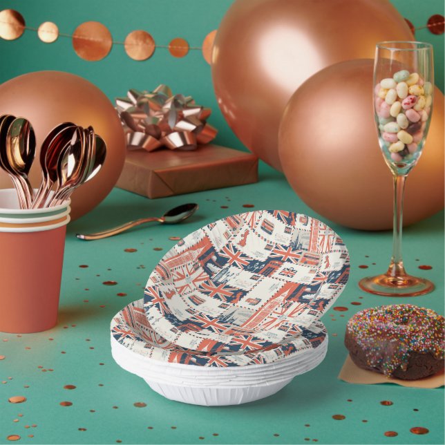 London Post Paper Bowls Pappteller (Multi)