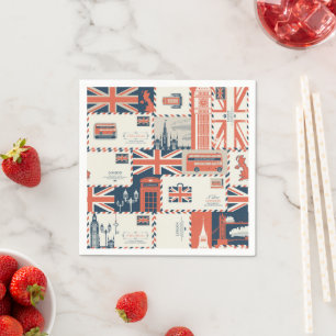 London Post Paper Napkins Serviette