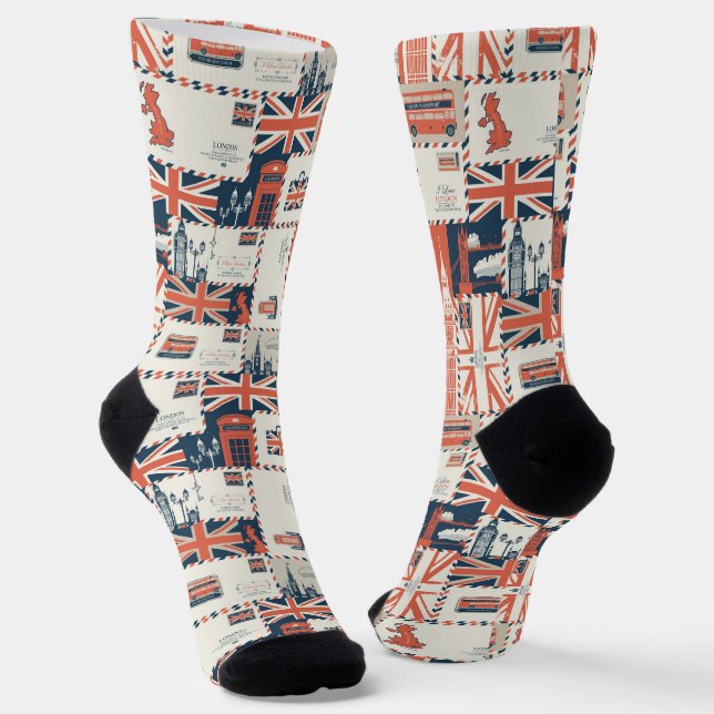 London Post Socken #2 (Gewinkelt)
