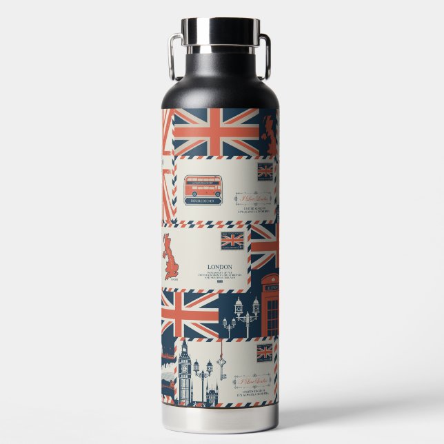 London Post Water Flasche (Vorderseite)