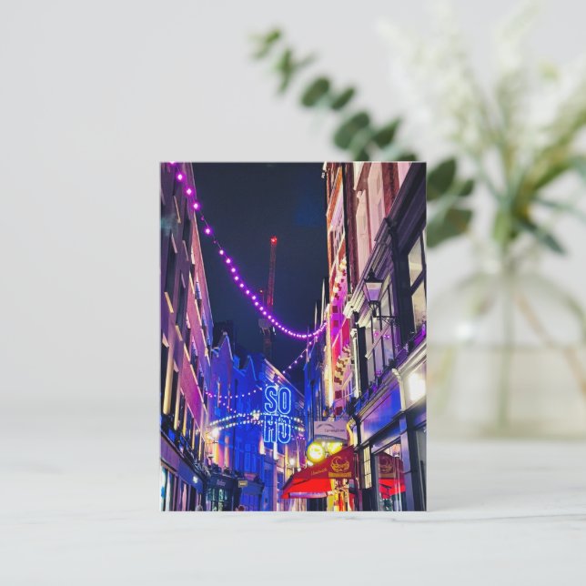 London Postcard, Soho, England Postkarte (Stehend Vorderseite)
