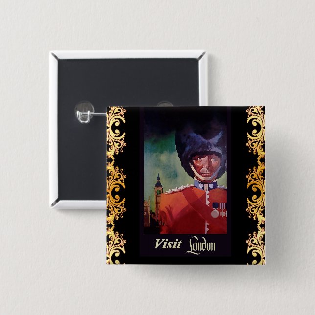 London Poster Button (Vorne & Hinten)