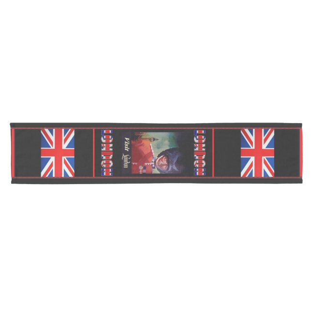 London Poster Table Runner Kurzer Tischläufer (Horizontal)