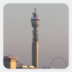 London Quadratischer Aufkleber
