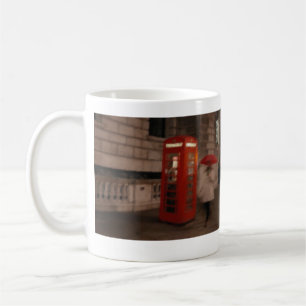 London Rainy Day Red Phone Box / Umbrella Tasse