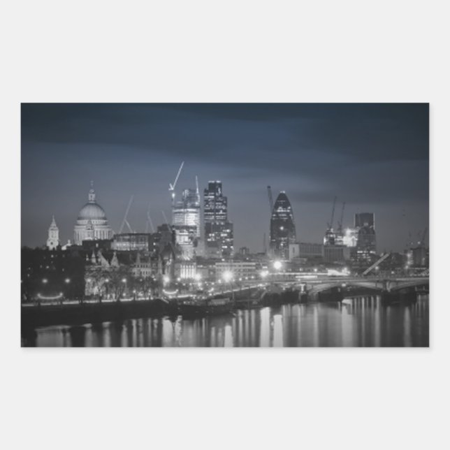 London Rechteckiger Aufkleber (Vorderseite)