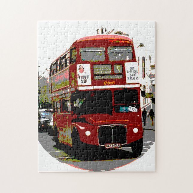 London Red Bus Art Travel (Vertikal)