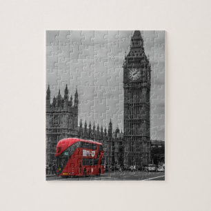 London Red Bus & Big Ben Art Travel