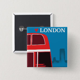 London Red Bus Button