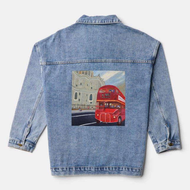 London Red Bus Denim Jacket Jeansjacke (Rückseite)