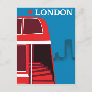 London Red Bus Postkarte