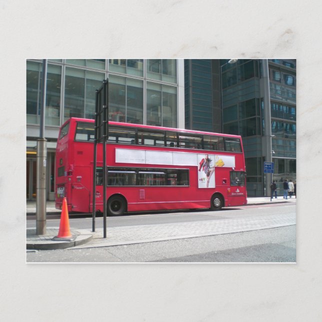 London Red Bus Postkarte (Vorderseite)