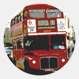 London Red Bus Routemaster Buses Runder Aufkleber