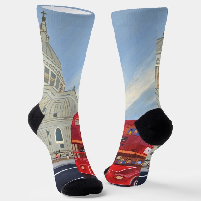 London Red Bus Socken  (Gewinkelt)