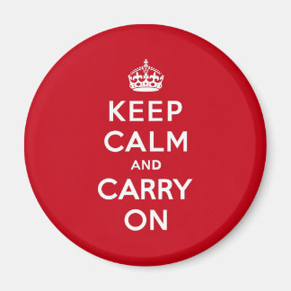 London Red Keep Calm und Carry On Magnet