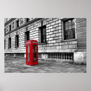 London Red Phone Box - Horizontales Poster