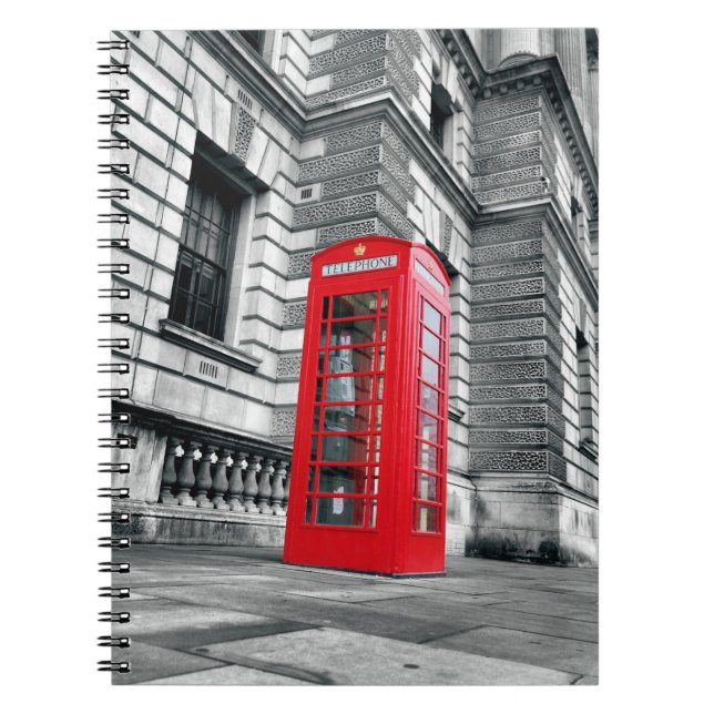 London - Red Phone Box - Notizblock (Vorderseite)