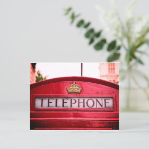 London Red Telefone Booth Postkarte