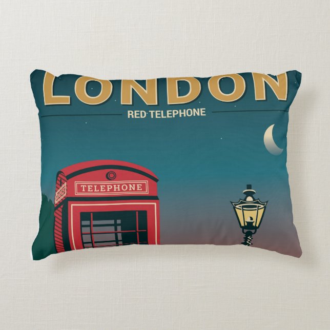 London Red Telefone Dekokissen (Vorderseite)