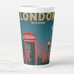 London Red Telefone Milchtasse