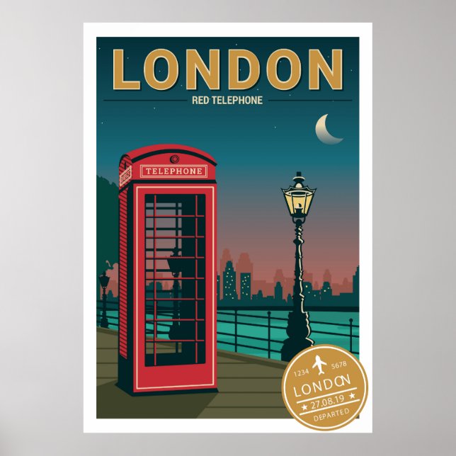 London Red Telefone Poster (Vorne)
