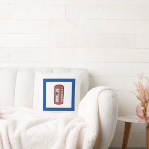 London Red Telefone Stand Iconic British Travel Kissen