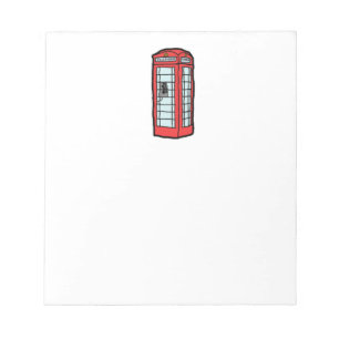 London Red Telefone Stand Iconic British Travel Notizblock