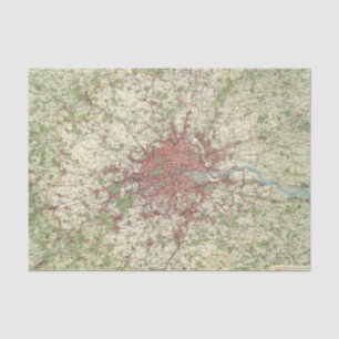 London-Regions-Karte Seidenpapier