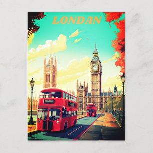 London Reise Postkarten Kunst, London Reise Kunst,