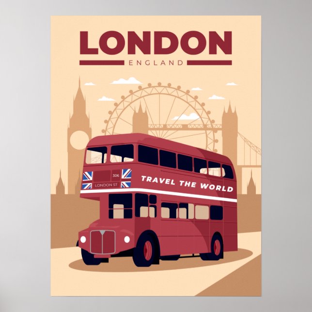 LONDON Reiseplakat Poster (Vorne)