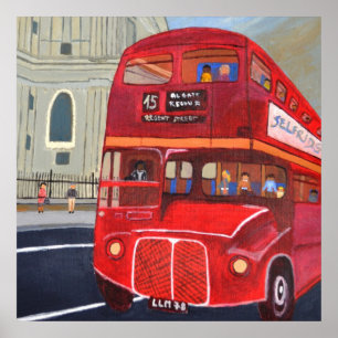 London Roter Bus Plakat