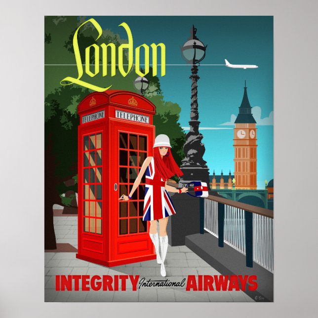 London ruft Small Poster (Vorne)