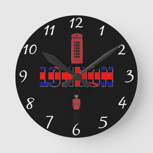 London Runde Wanduhr (Vorderseite)