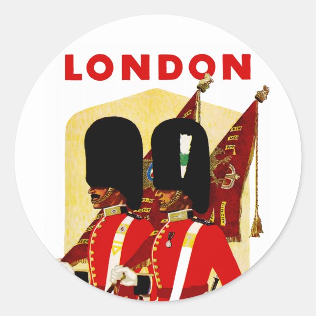 London Runder Aufkleber (Vorderseite)