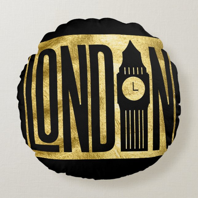 LONDON RUNDES KISSEN (Vorderseite)