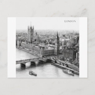 London Schwarz-Weiß-Skizzen-Tasse Postkarte