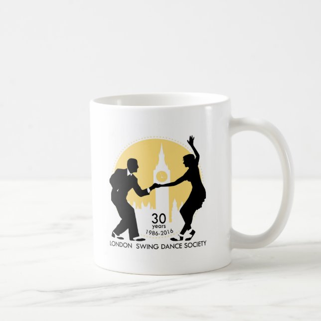 London-Schwingen-Tanz-Gesellschaft 30 Jahre Lindy Kaffeetasse (Rechts)
